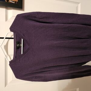 Calvin Klien 100% Cottin Purple V Neck Sweater: XL